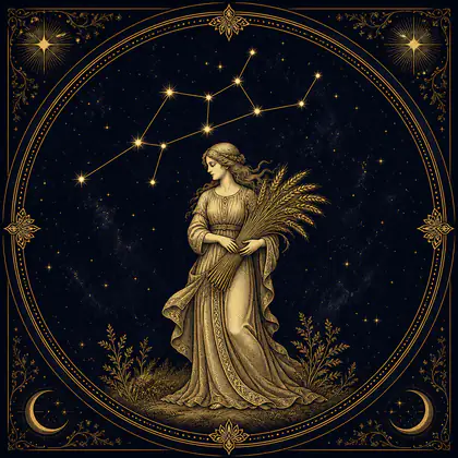 乙女座の星座イラスト